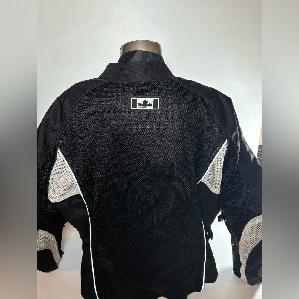 Joe Rocket Women's Black and Silver Bomber Jacket 2XL - Picture 2 of 8